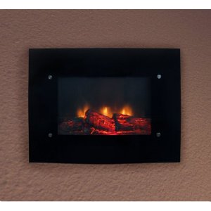 Electric Glass Wall Mount Fireplace With Heater
